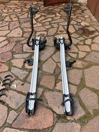 2xThule ProRide 598 Porta bici da tetto+4kit Thule