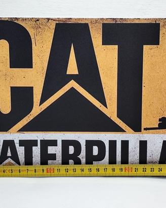 Targa Metallo Vintage Caterpillar 30x20cm