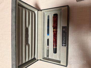 Penna stilografica parker duofold marmo rosso