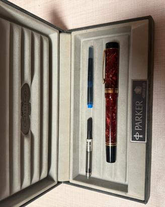 Penna stilografica parker duofold marmo rosso