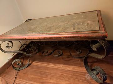 tavolino salotto intarsi legno