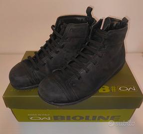 Bioline Saty scarpe in pelle nera 42 made in Italy