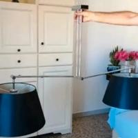 lampadario con paralumi