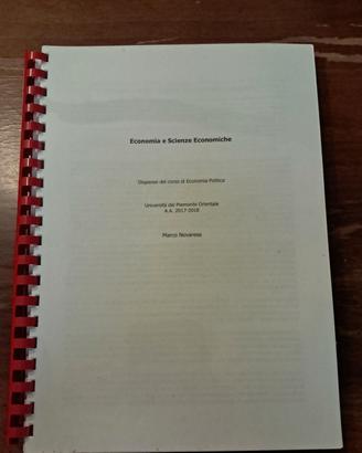 Dispense Economia Politica - UPO M. Novarese