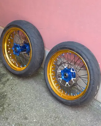 Cerchi motard + impianto frenante ktm husq gas gas