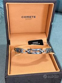 Braccialetto acciaio/legno by COMETE Gioielli