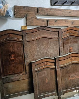 letto matrimoniale in legno antico