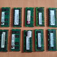 RAM SO-DIMM DDR2/3 512mb / 1GB / 2GB (10 banchi)
