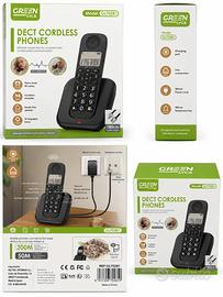Telefono Cordless DECT Green Lyca GL70281 Nero Nuo