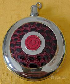 VECCHIA FIASCHETTA IN ACCIAO CON BICCHIERE C.TRALE