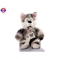 Cane husky cm. 50 con sciarpa lupo grigio peluche