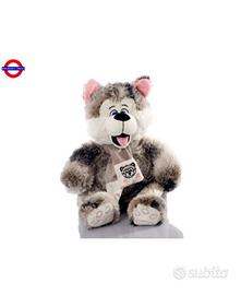 Cane husky cm. 50 con sciarpa lupo grigio peluche