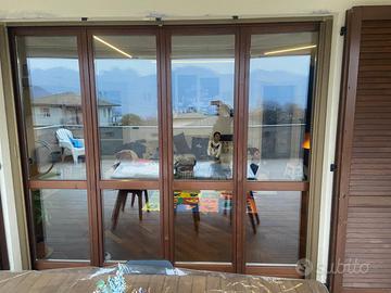 Infisso, porta finestra in Legno a 4 ante