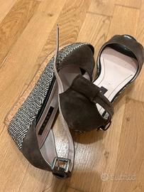 Zeppe con tacco decorato