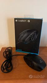 Logitech G600 Mouse Gaming MMO 20 tasti