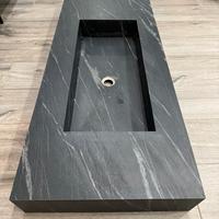 Top bagno in HPL color nero ardesia