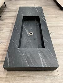 Top bagno in HPL color nero ardesia