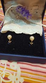 orecchini  argento con perla