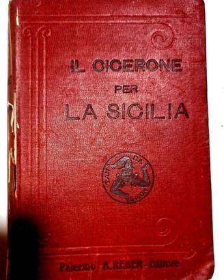 Libro Antico 1907 Sicilia Guida Cicerone Mappe Sir