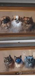 Due quadri  cani/gatti Marino Lenci 200€ cadauno