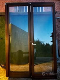 3 portefinestre legno doppio vetro con telaio