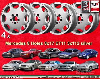 4 pz cerchi Mercedes 8 Holes 8x17 ET34 5x112