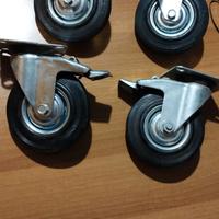 Ruote girevoli,2 normali e 2 con freno NUOVE