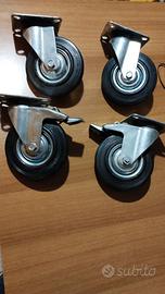 Ruote girevoli,2 normali e 2 con freno NUOVE
