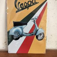 Targa metallo Piaggio Vespa vintage 