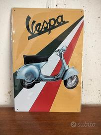 Targa metallo Piaggio Vespa vintage 