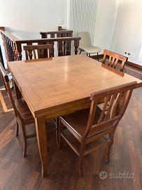 Tavolo allungabile in legno 100x100