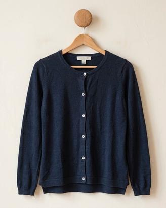 Cardigan blu notte in maglia bambina 9-10 anni