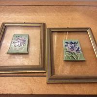 2 quadretti  Dipinti a mano su Ceramica