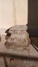 Base ombrellone in pietra cemento decorata