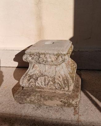 Base ombrellone in pietra cemento decorata