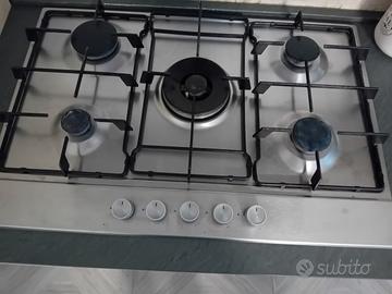 piano cotura a gas 5 fuochi 