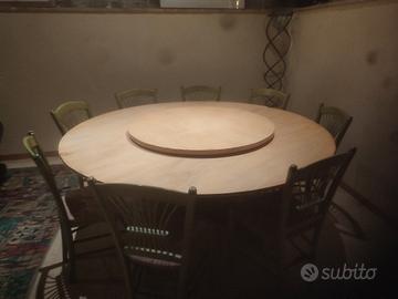 tavolo con centro girevole