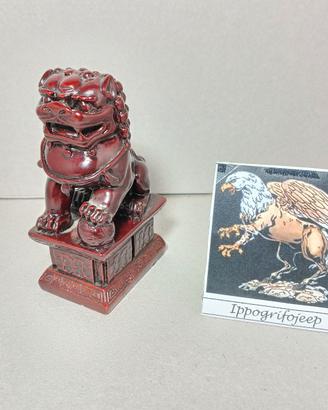 Cane Foo Tradizionale Cinese Guardiano Leone Rosso