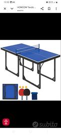 Tavolo da ping pong HOMCOM pieghevole,182x91x76 bl