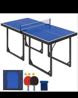 Tavolo da ping pong HOMCOM pieghevole,182x91x76 bl