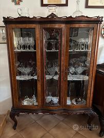 Vetrina antica in radica di Noce - Luigi Filippo