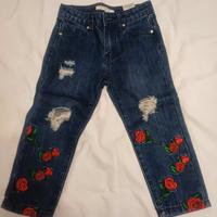 jeans silvan heach 3 anni 98 cm fiori ricamati