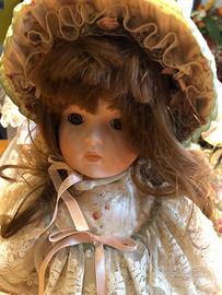 Bambola ceramica vintage Mundia 50 cm