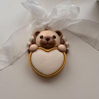 Formella Bimbo Thun orsetto Teddy con cuore