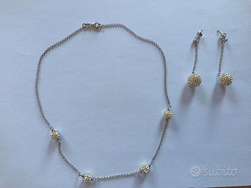 Collana + orecchini argento