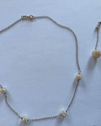 Collana + orecchini argento