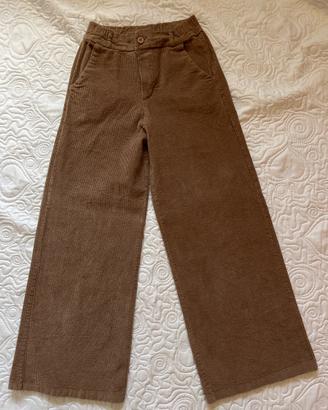 Pantalone a costine marrone