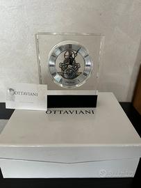 Set Ottaviani orologio da tavolo + cornice argento