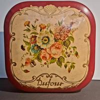 VINTAGE SCATOLA CARAMELLE DUFOUR  CM 19X19 