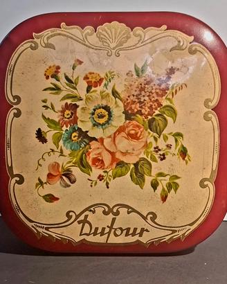 VINTAGE SCATOLA CARAMELLE DUFOUR  CM 19X19 